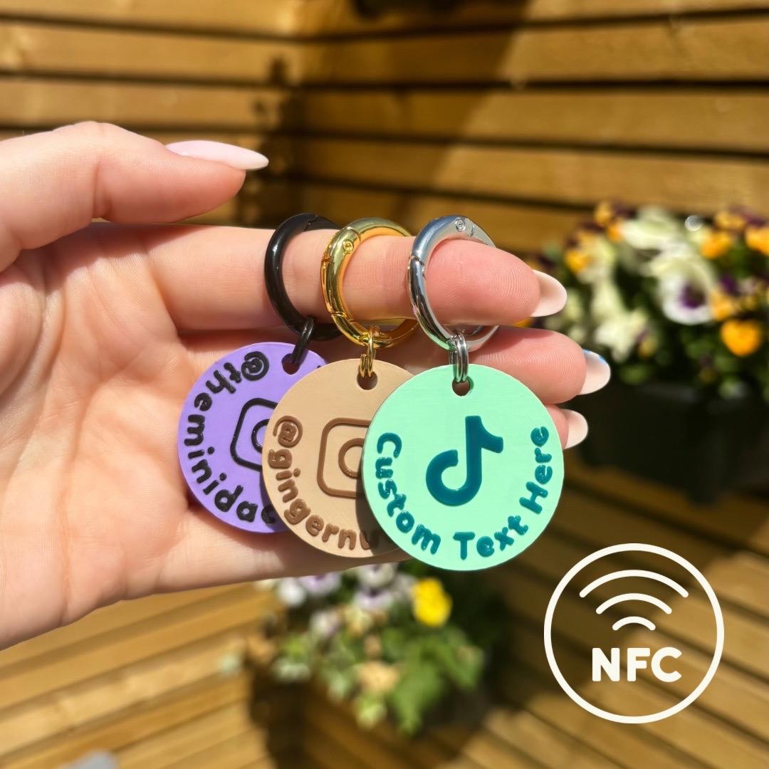 Smart NFC Tag/keyring (Custom text)