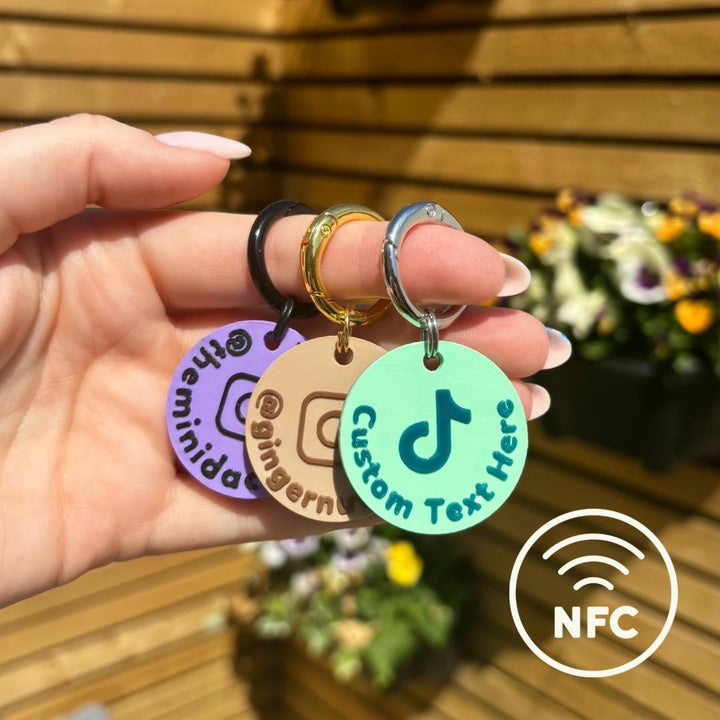 Smart NFC Tag/keyring (Custom text)