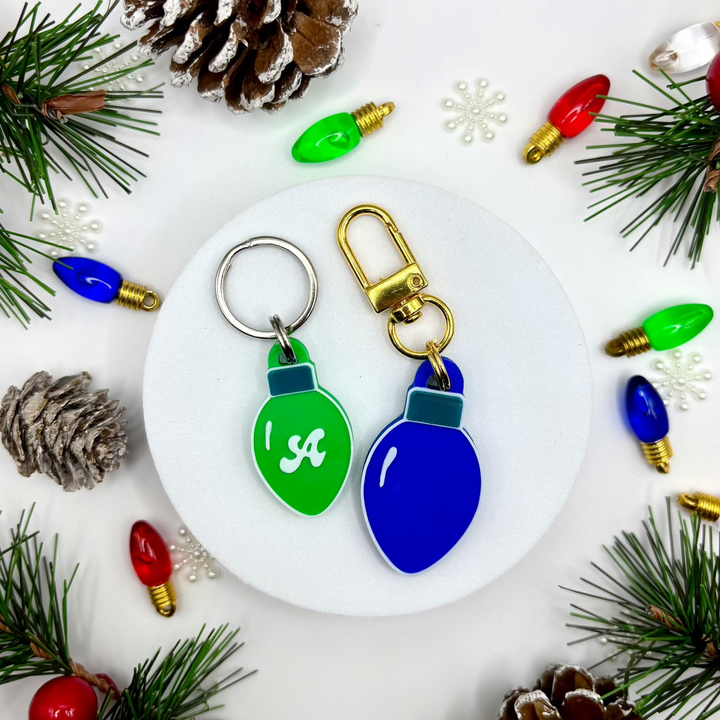 Retro Christmas Lightbulb Tag