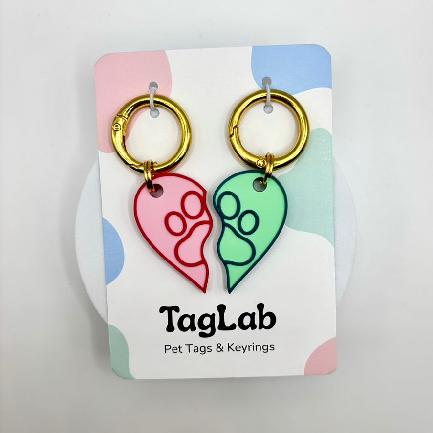 Split Heart Tag