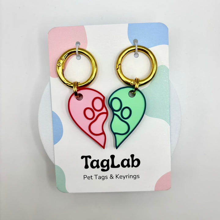 Split Heart Tag