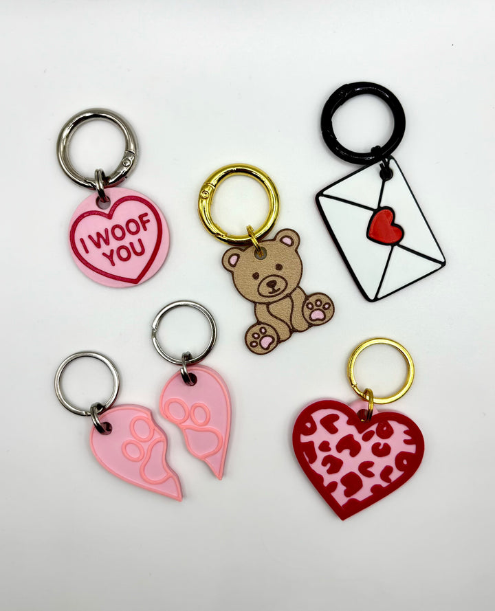 Leopard Print Heart Tag