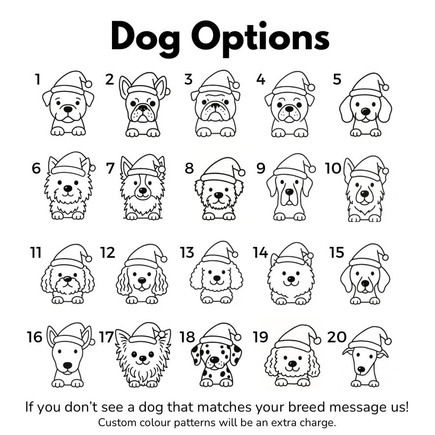 Christmas Dog Breed Tag
