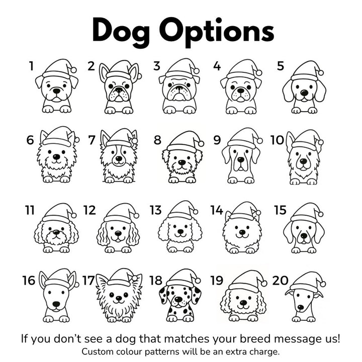 Christmas Dog Breed Tag