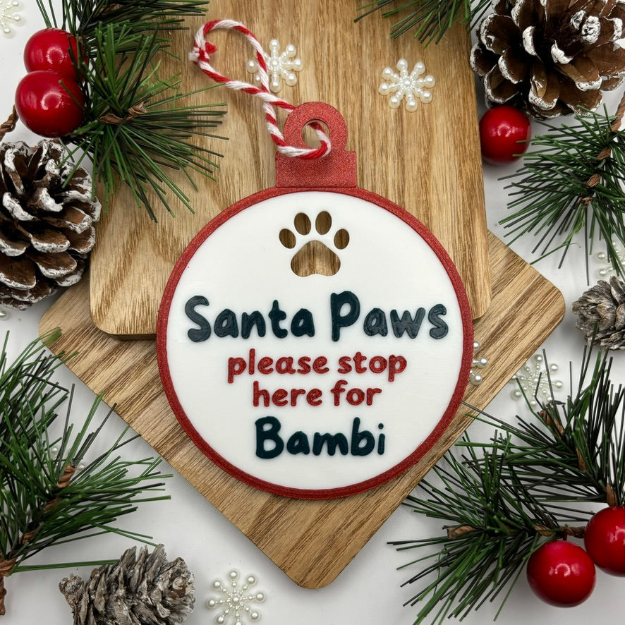 Santa Paws Christmas Decoration