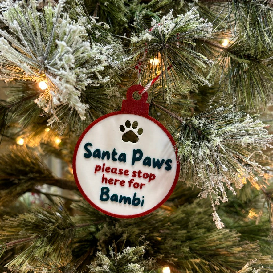 Santa Paws Christmas Decoration