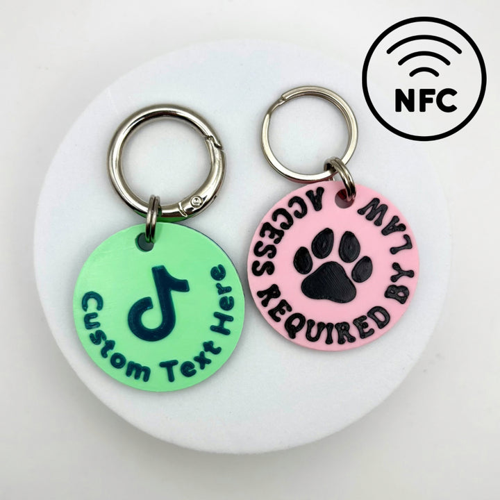 Smart NFC Tag/keyring (Custom text)